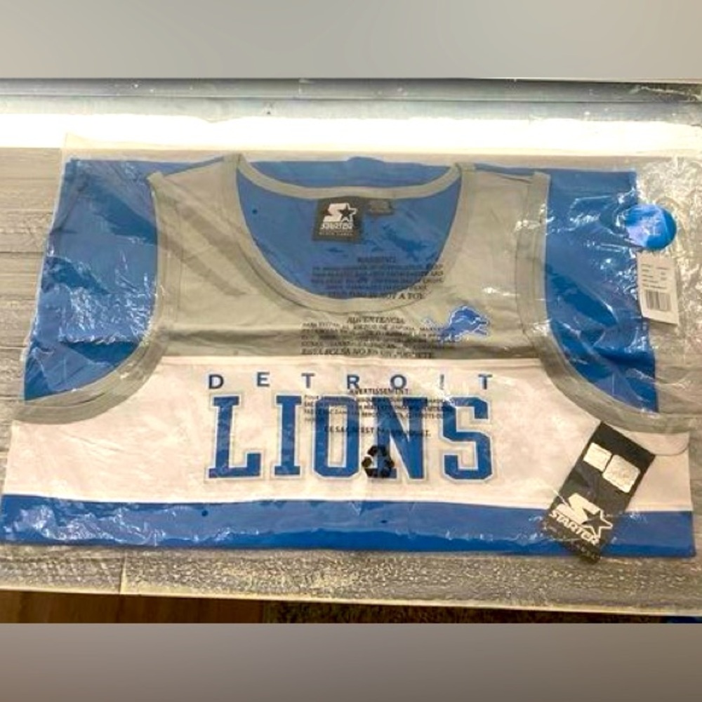 NFL Detroit Lions Mens Tank - size XL - Starter Black Label NEW